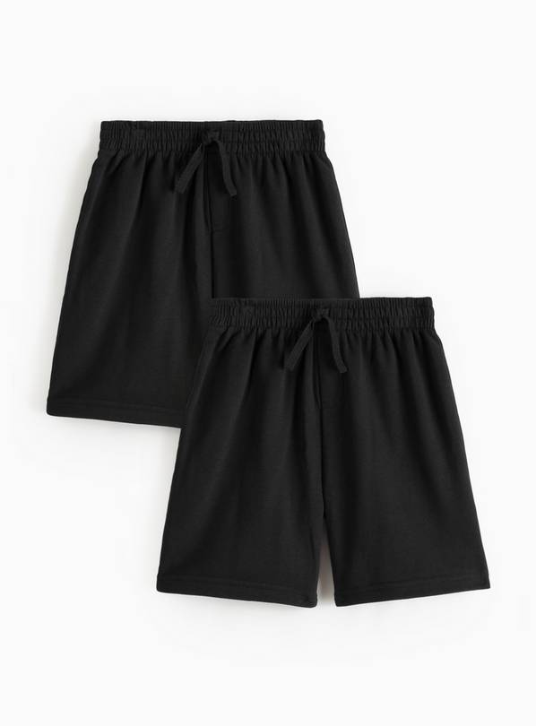 2 Pack Black Sweat Shorts 9 years