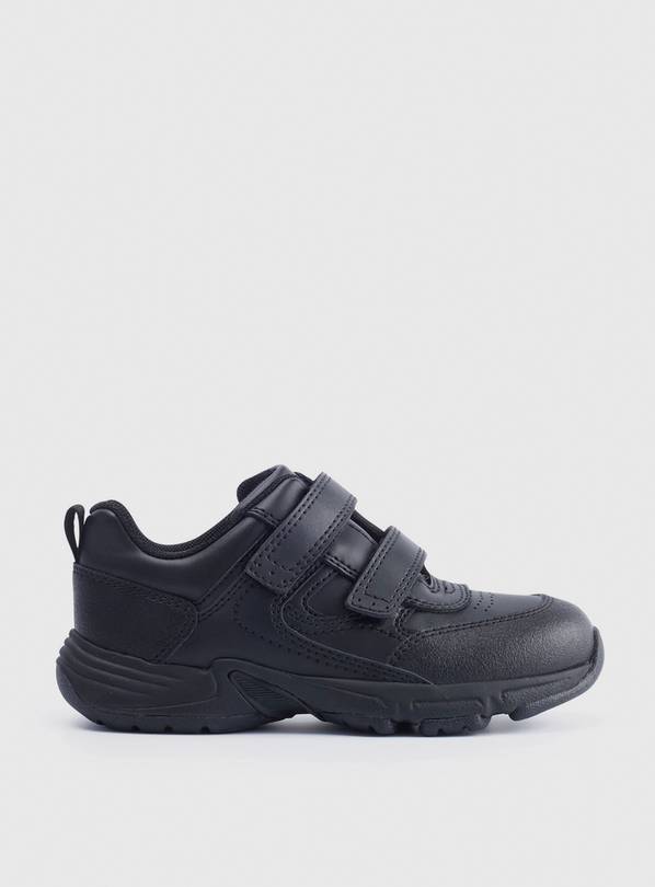 START-RITE Meteor Black Leather School PE Trainers 5.5