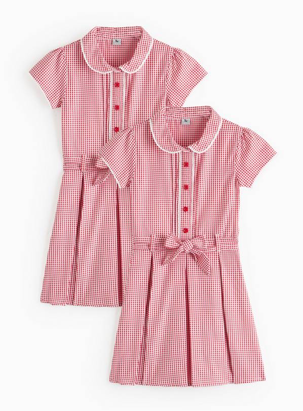 2 Pack Classic Red 'Dress with Ease' Gingham Dress 8 years