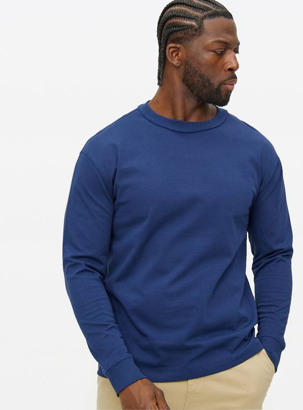 Navy Blue Long Sleeve T-Shirt XXXXL
