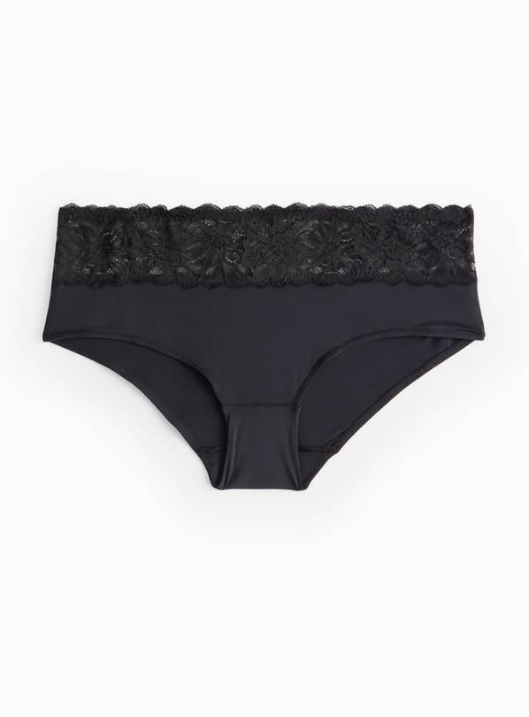 Black Floral Lace Shorts Knickers 20