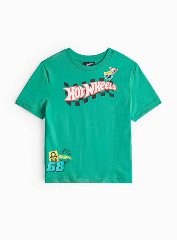 Hot Wheels Green Character Print T-Shirt 5-6 years