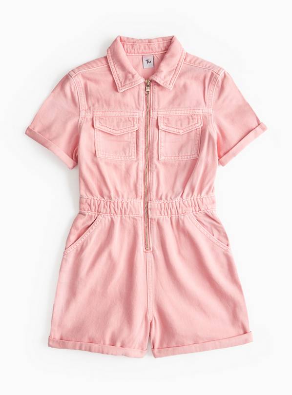 Pink Utility Playsuit 6 years