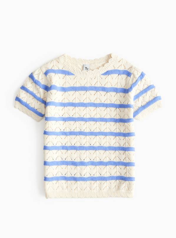 Cream Stripe Knitted T-Shirt 6 years