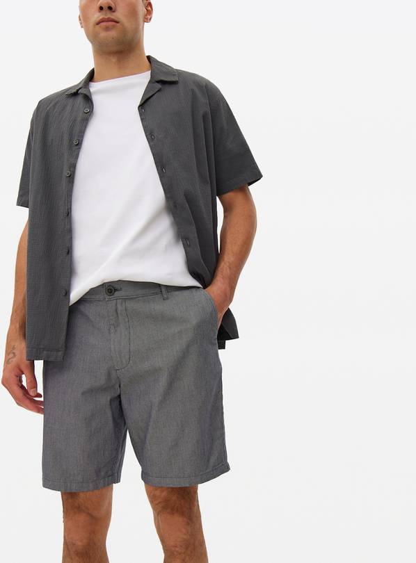 Blue Striped Chino Shorts  36