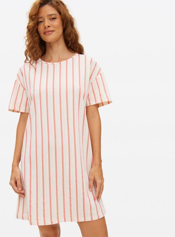 Pink & Orange Stripe Nightdress S