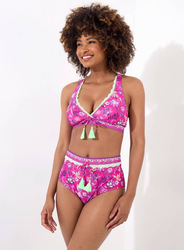 JOE BROWNS Bright Tropical Print Bikini Top 12