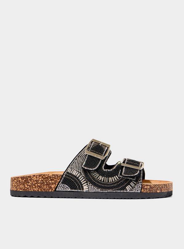 JOE BROWNS Beaded Double-Strap Espadrille Platforms 7